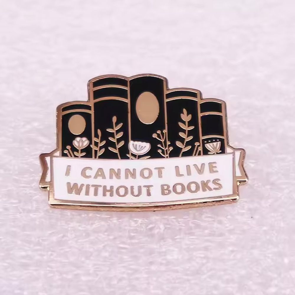 Book Lover Literary Enamel Pin